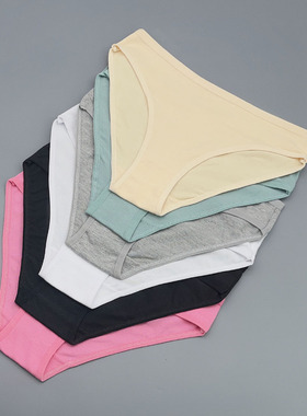 1/3条内裤女棉抗菌黑色低腰纯色性感女生无痕女士运动舒适三角裤