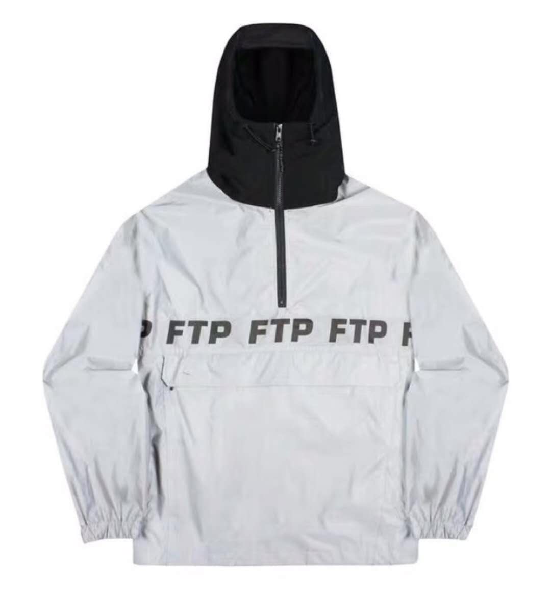 [Stock] FTP anorak 3M reflective reflective half zipper Pullover Hooded Jacket