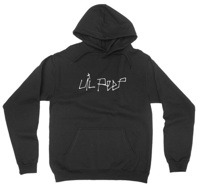 lilpeep字母纯棉黑色卫衣美潮牌