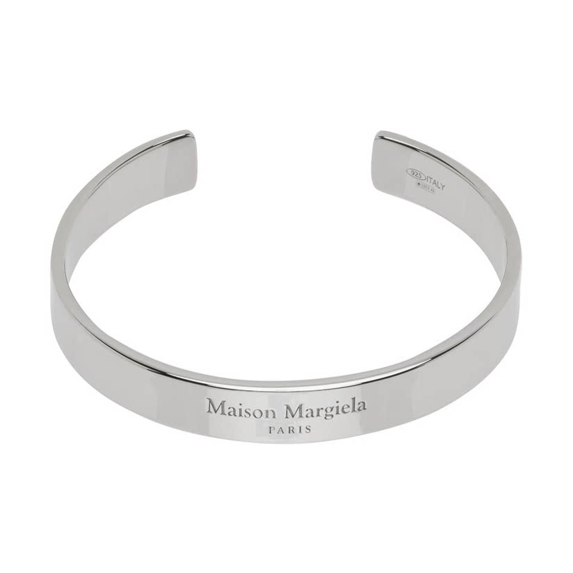maison margiela 马丁·马吉拉 银色徽标手镯女