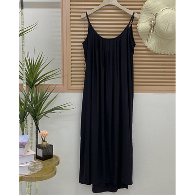创五季睡衣2025夏季女流雾丝棉质吊带背心连衣裙可外穿家居服睡裙