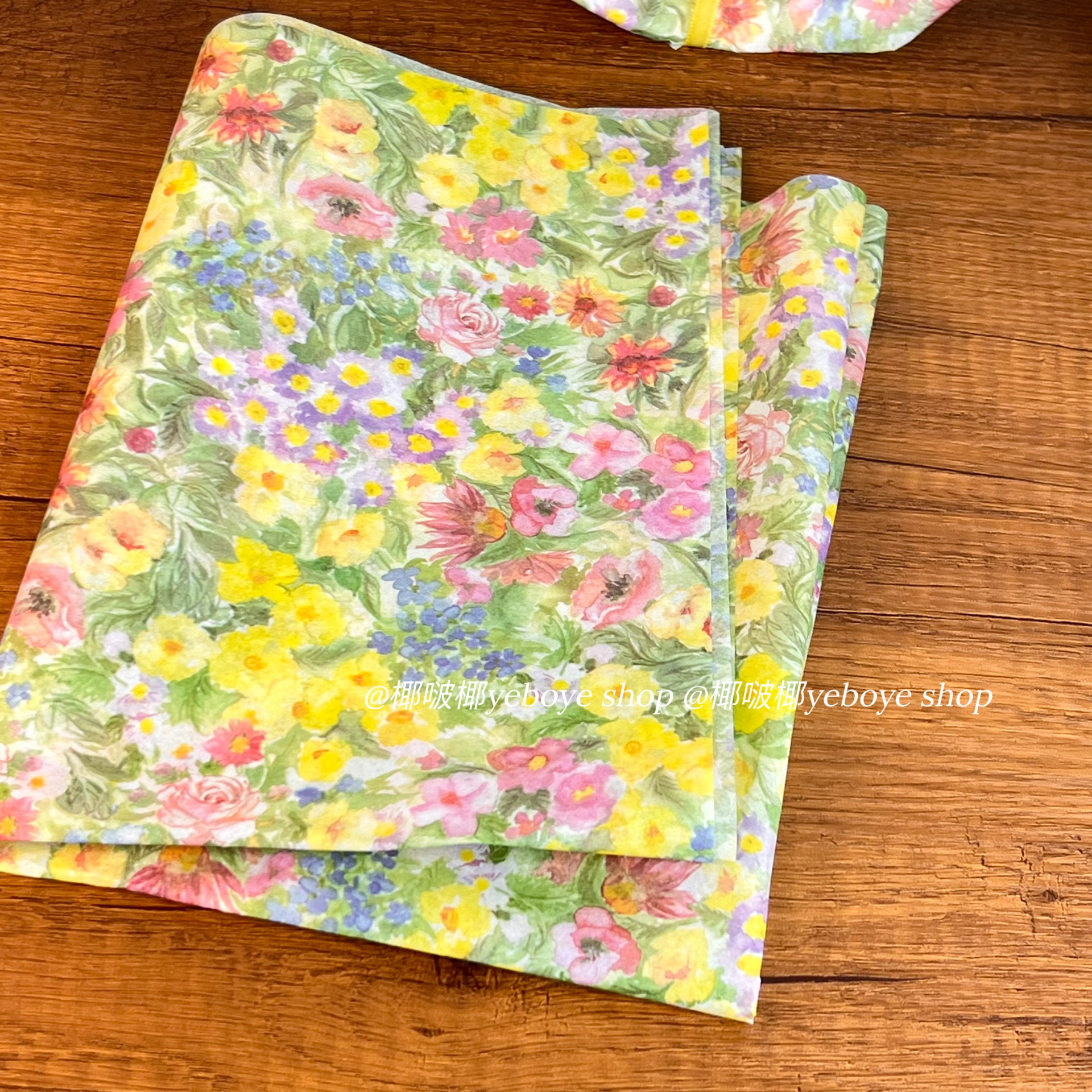 Chunmu กระดาษห่อของขวัญสีสันสดใส ลายสีน้ำมัน สีเหลืองสว่าง กระดาษห่อของขวัญ กระดาษห่อตกแต่ง วัสดุสำหรับห่อการ์ดและสมุดโน้ต
