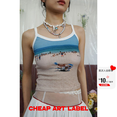 cheapartlabel印花吊带背心