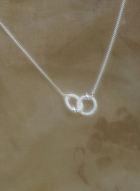 一寸十里白露双环项链