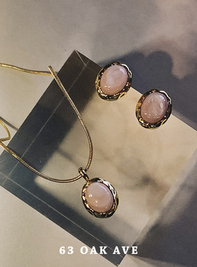 SOFTROOM天然母贝耳钉925银针耳饰女简约百搭小众设计63OAKAVE