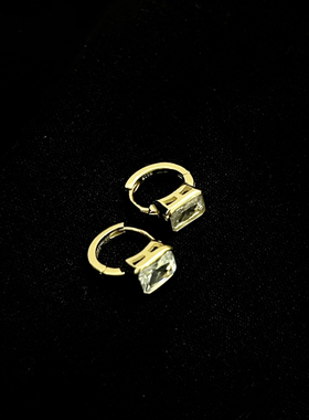 ALB NAN 冰糖小耳环耳针S925简约百搭超闪锆石小众设计63OAKAVE