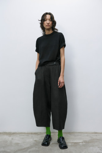 设计师品牌CORDERA24春夏新款女装日系亚麻长裤休闲裤裤女女裤