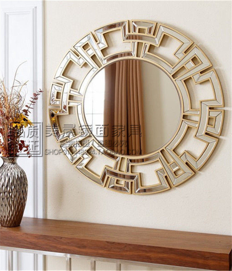 现代简约门厅玄关装饰镜金色餐厅走廊壁挂镜圆形沙发背景墙镜定制在类目 住宅家具, 镜子类, 化妆镜中 - 来自Buy2taobao.com提供专业的淘宝代购服务