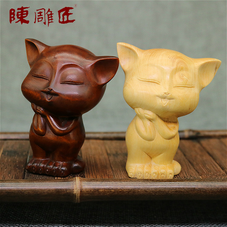 风水摆件黄杨木雕刻