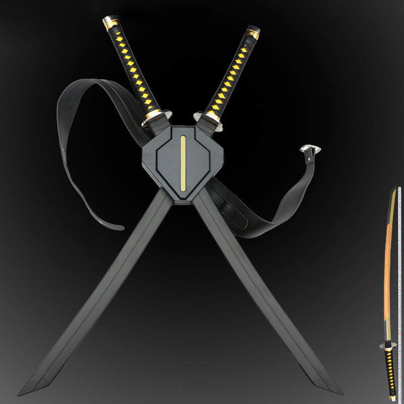 死侍cos背刀双刀忍者神龟两把背带武器道具儿童动漫影视未开刃