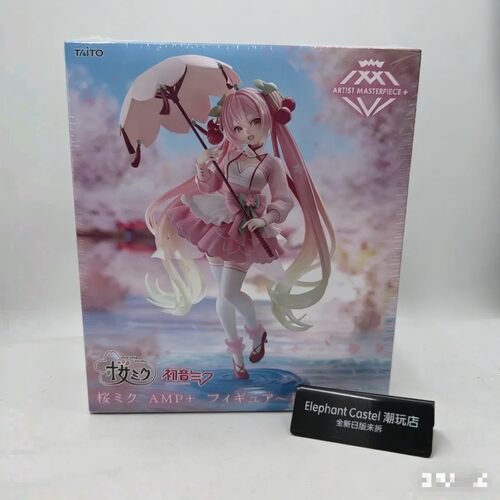 日版 现货 正版 AMP+ 初音未来 樱穿搭 VOCALOID 樱未来 景品手办