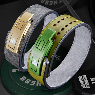 新鲁鹰力量举快扣健身腰带深蹲硬拉SBD杠杆扣专业护腰大重量男士