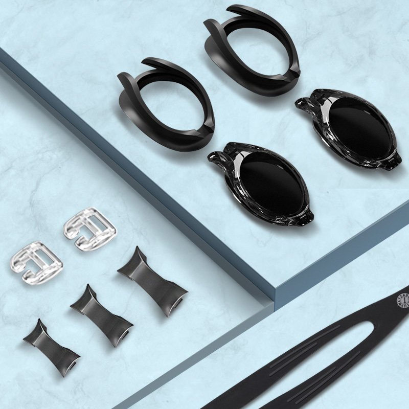 view近视泳镜配件  单镜片 单镜带鼻桥