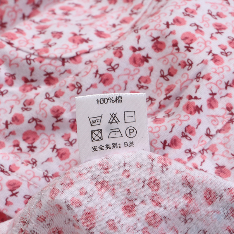 NEEDLE BAR MIDDLE-AGED AND ELDERLY LADIES COTTON CARDIGAN LOUNGEWEAR PAJAMAS THIN LOOSE LARGE SIZE PRINTED PLACKET MOM TOP