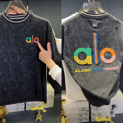 alo高级感男装运动男士轻奢上衣2026夏季新款学生T恤休闲宽松短袖