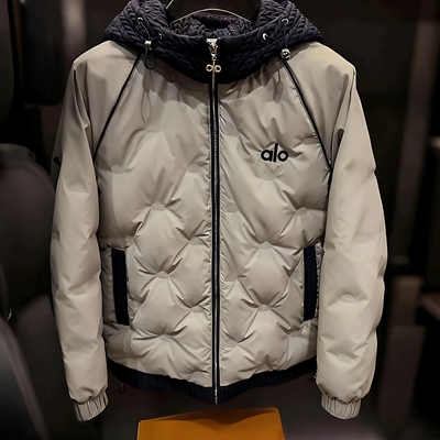 高级感alo男款休闲男装上衣男士冬装新款棉服百搭外套轻奢痞帅ins