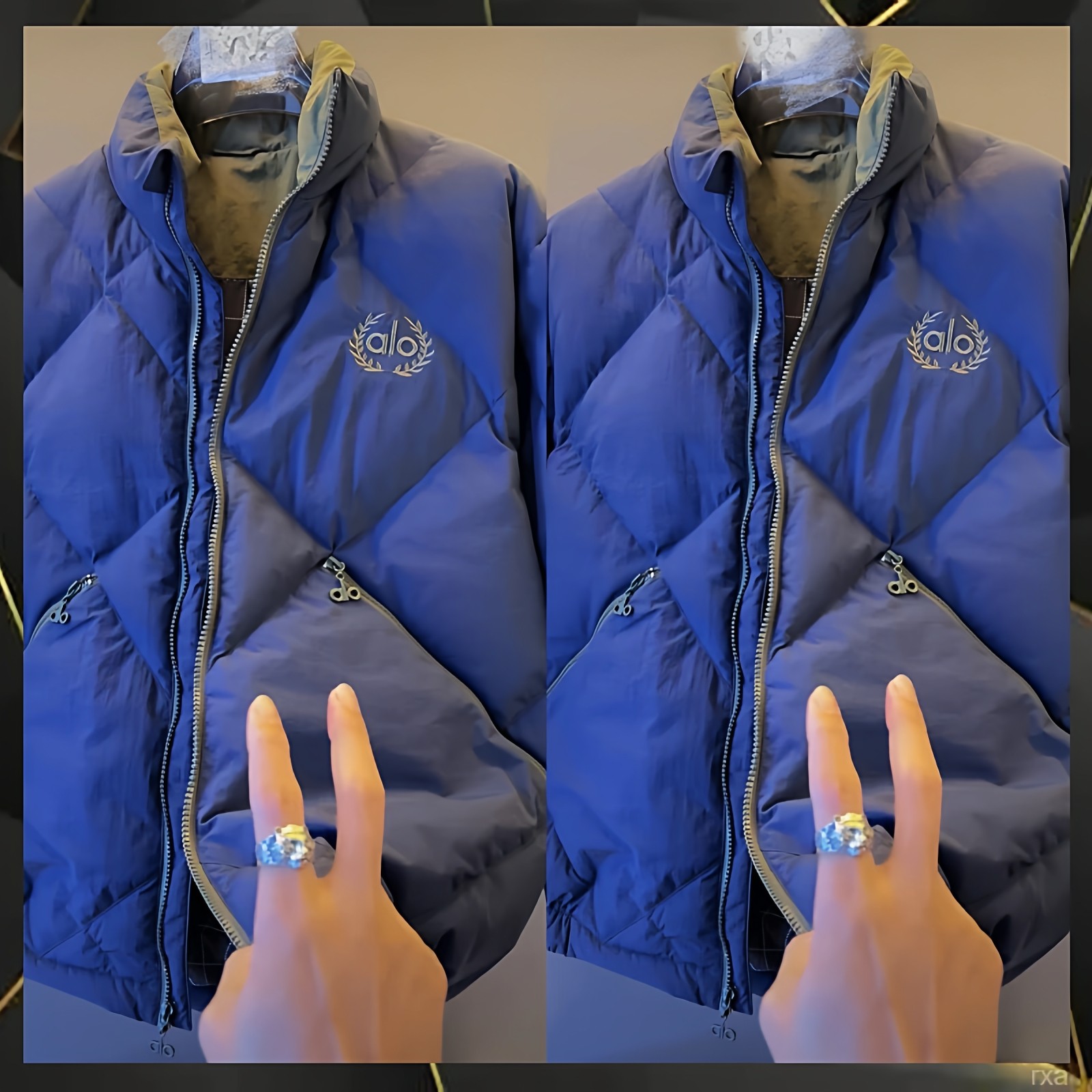 冬装alo男装棉衣男士上衣高级感痞帅轻奢外套棉服韩版休闲百搭款