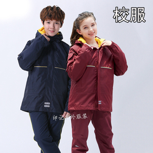 中小学生校服班服 儿童三合一两件套冲锋衣 防水可拆卸内胆13号款