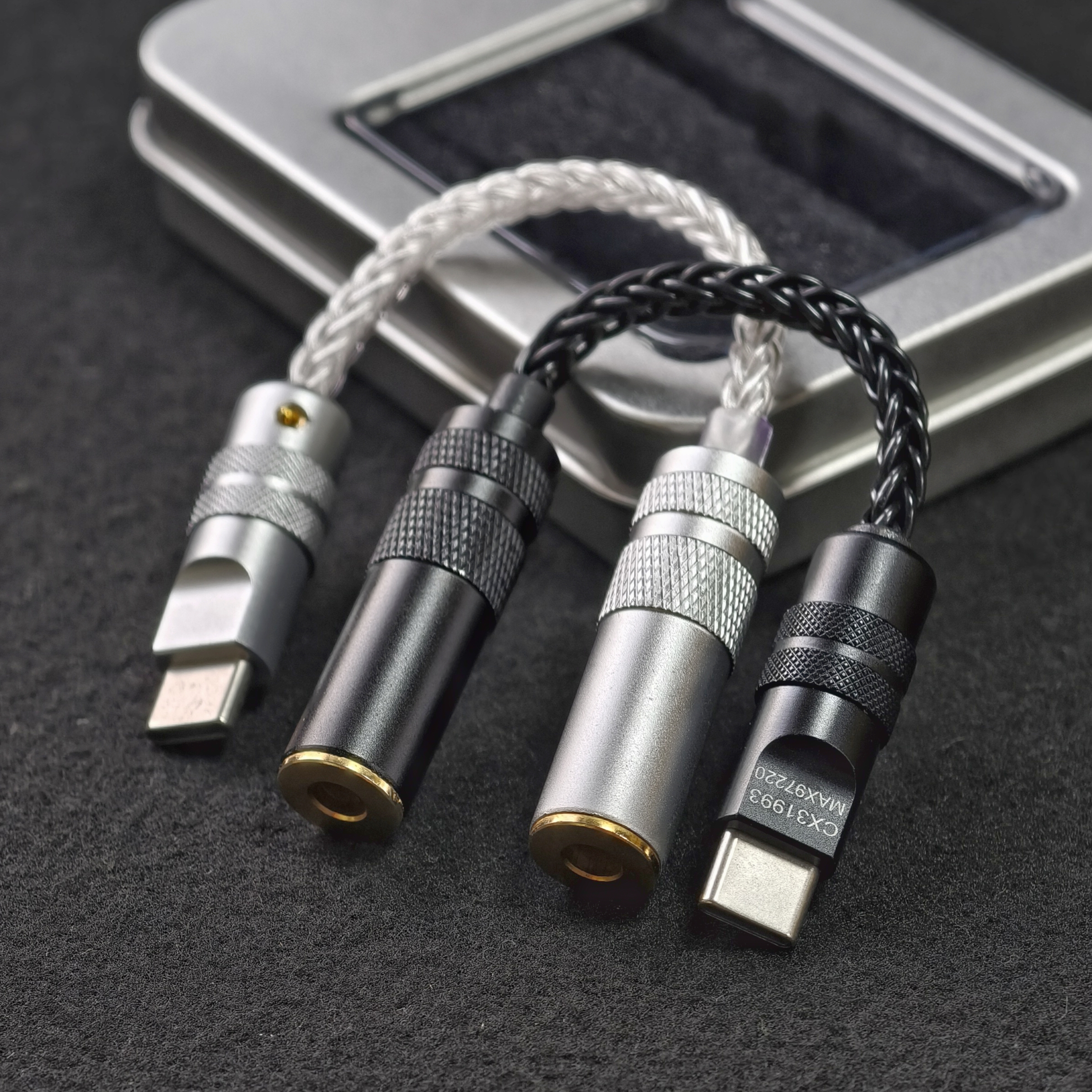 type-C解码耳放小尾巴CX31993+97220双芯片音频转接线type-C转4.4