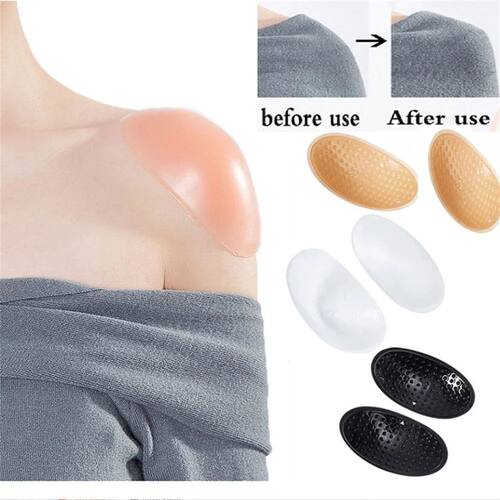 1Pair Invisible Detachable Breathable Silicone Shoulder Pad