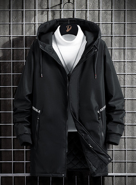 2024 Hooded Jacket Men's Jacket Youth Loose Sports Casual Pl