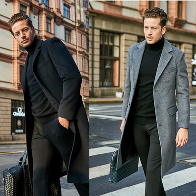 Breaking Sale 2024 Thick Woolen Men's Coat Long Jacket Indep