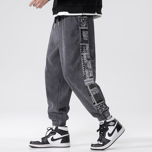 2024 Chinese Style National rend Corduroy Men's Casual Pants
