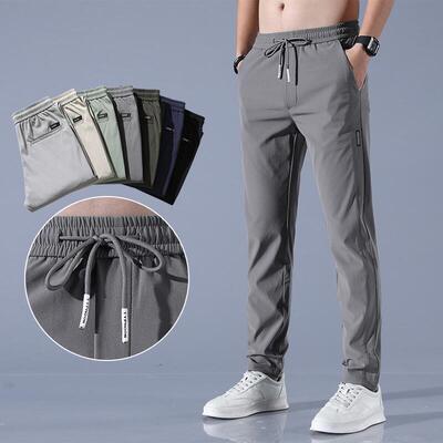 2024 Men's Sports Pants Straight Leg Loose Sretch No-iron Ca