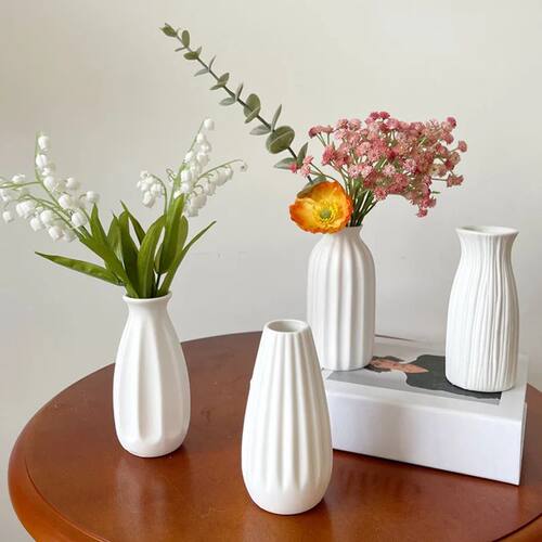 White  Nordic Ceramic Flower Vase Retro Flower bottle Flower