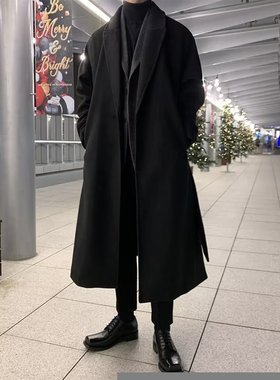 Korean Style Versatile Mid-length Windbreaker Men's Over-the