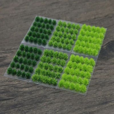 50PCS 5mm Artificial Grass Tufts Miniature Grass Bushes Plan