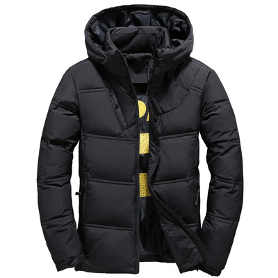 Youth Down Jacket Men's Short Hooded Casual Men's Jacket Whi