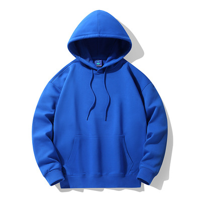 2024 Heavyweight Hooded Sweatshirt Men's Loose Hoodie Solid