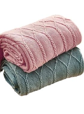 Inyahome Knitted Chunky Throw Blankets for Couch and Bed Sof
