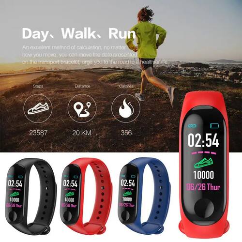 Smart Running Pedometer M3 Plus Blood Pressure Monitor Heart