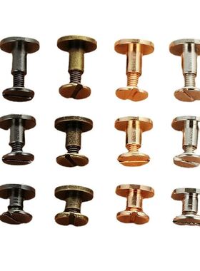 10Sets Solid Copper Binding Chicago Screws Nail Stud Rivets