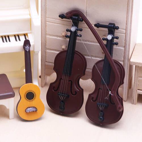 New Mini Miniature Violin Music Instrument Ornament Guitar M
