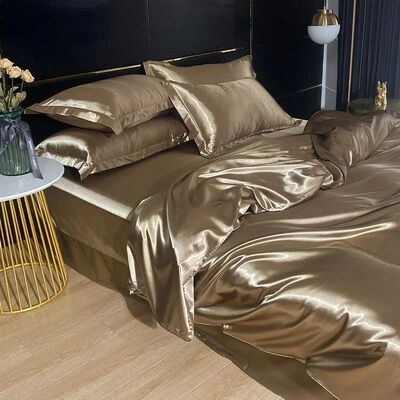 Luxury 100% Mulberry Silk Bedding Set with Duvet ver Set Dou