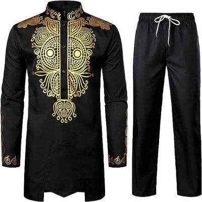 2024 Hot Selling Men's African Men's Suit Bronzing ops And P