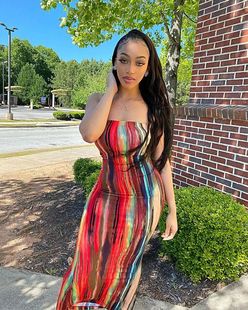 Spring/Summer Women's Colorful Tie Dye Print Off Shoulder Wr