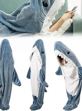 1pc New Shark Blanket For Adult Wearable Winter Warm Blanket