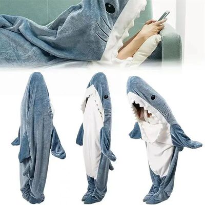 1pc New Shark Blanket For Adult Wearable Winter Warm Blanket