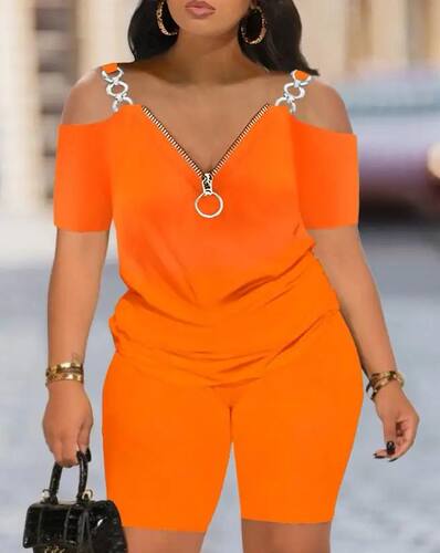 New Fashion 2024 Summer Casual Womens Two Piece Sets Outfit