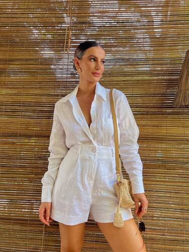 Women Elegant Pockets Solid Short Pants Set Fashion Lapel Co