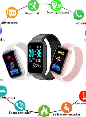 D20 Smart Watch Heart Rate, Blood Oxygen And Blood Pressure