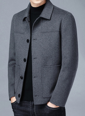 Wool Coat For Young And Middle-aged Casual Double-sided Deni