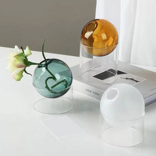 Creative Spheroidal Glass Vase Flower Arrangement Hydroponic