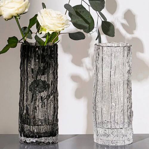 Vase Glacier Vase Glass Transparent Flower Arrangement Rose