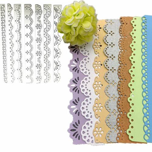 7pcs/Set Lace Cutting Die Scrapbooking Die for DIY Album Pap
