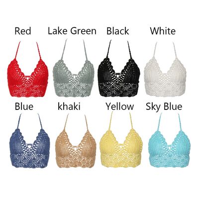 New Sexy Bikini Crop Top Crochet Boho Beach Camisoles Bikini